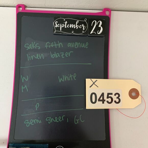 Saks Fifth Avenue Linen Blazer Womens M Medium White Open Front Notch Collar - Picture 11 of 12